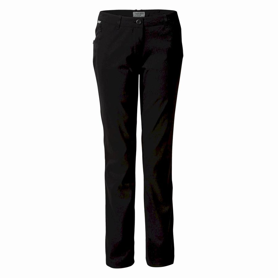 Craghoppers Kiwi Pro II Winter Lined Women's Trousers Black | MHM9711VQ