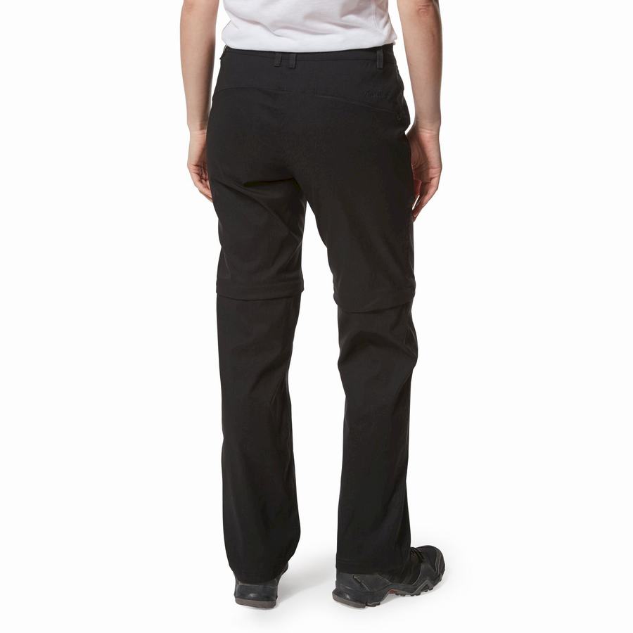 Craghoppers Kiwi Pro II Women's Trousers Black | GET2455TE