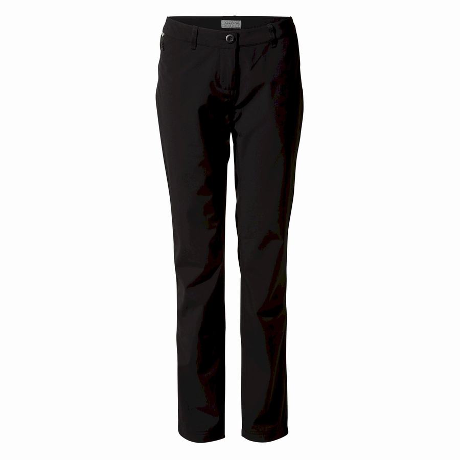 Craghoppers Kiwi Pro Softshell Women's Trousers Black | XOS6797DE