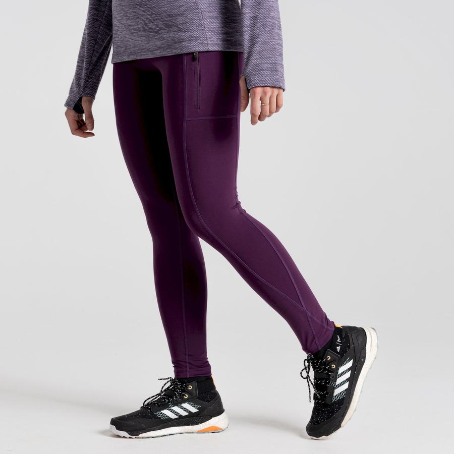 Craghoppers Kiwi Pro Women's Leggings Purple | CXT401EL