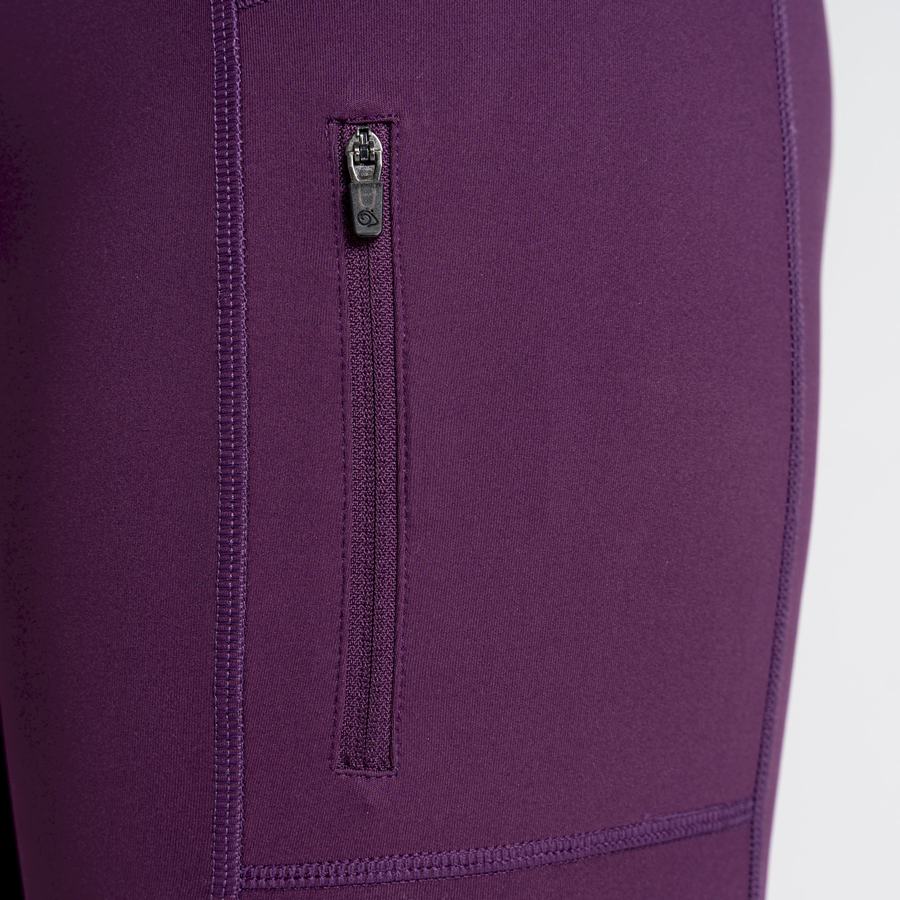 Craghoppers Kiwi Pro Women's Leggings Purple | CXT401EL