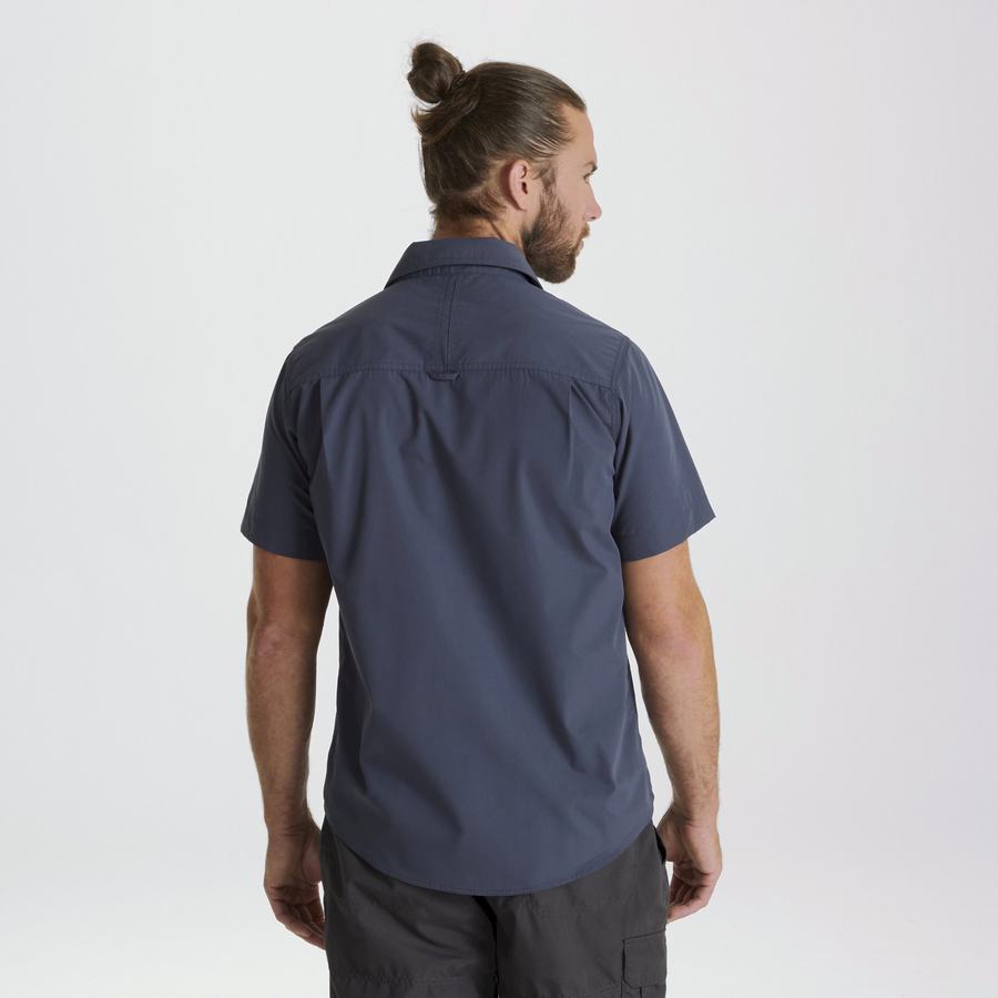 Craghoppers Kiwi Short Sleeved Men's Shirts Blue | GJW10075VW