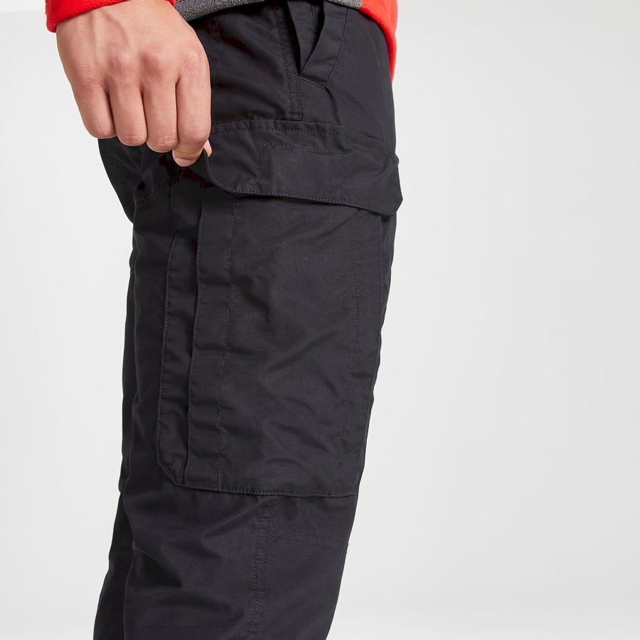 Craghoppers Kiwi Slim Men's Trousers Black | YOR6657PH