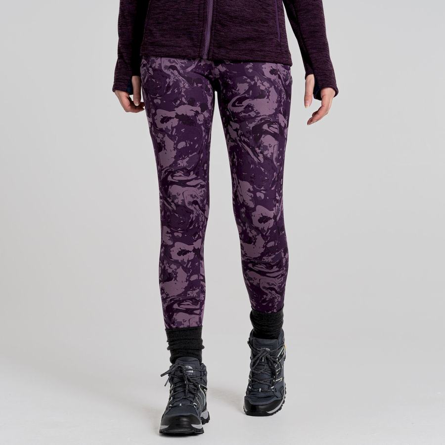 Craghoppers Kiwi Thermal Women's Leggings Purple | TIK3114JQ