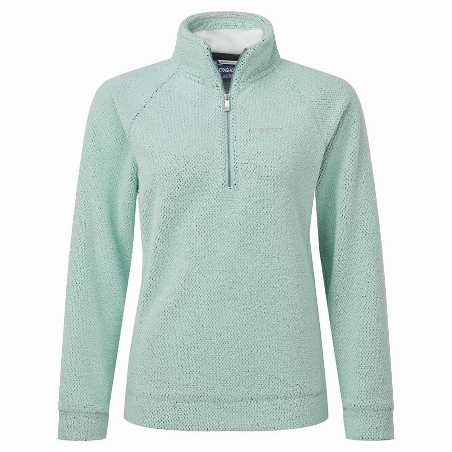 Craghoppers Lilian Half Zip Women's Sweaters Green | OVC5611LA