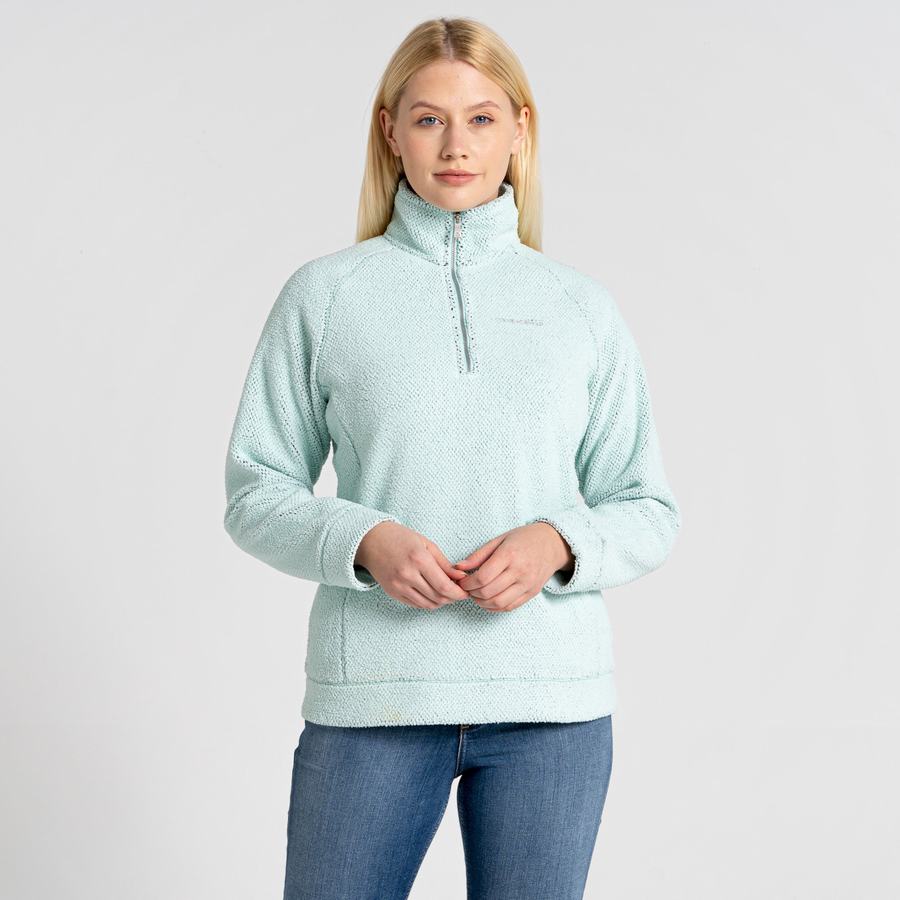 Craghoppers Lilian Half Zip Women's Sweaters Green | OVC5611LA