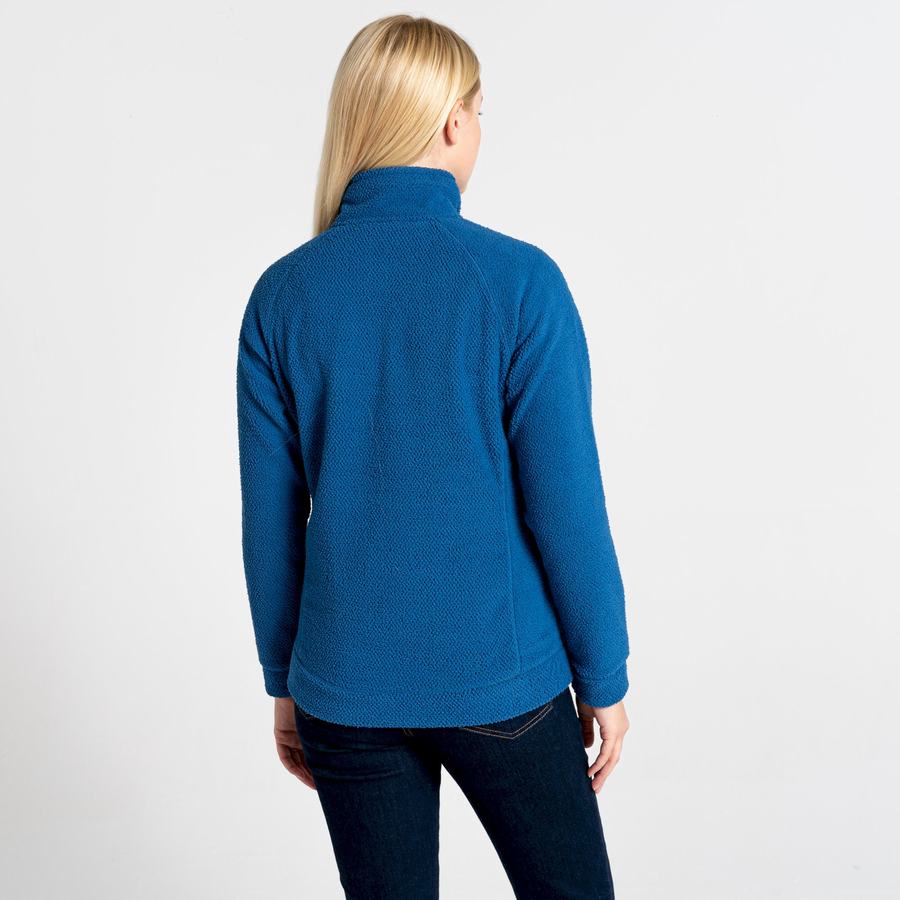 Craghoppers Lilian Half Zip Women's Sweaters Blue | UQK5410UE