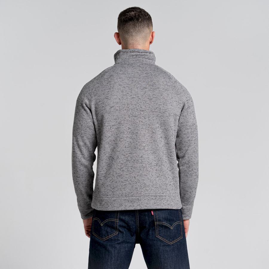 Craghoppers Logan Half Zip Men's Sweaters Grey | PVG8699FA