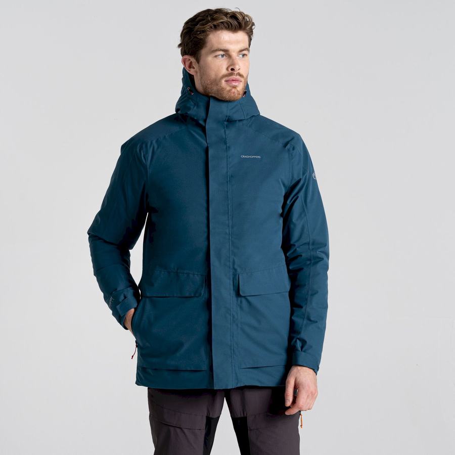 Craghoppers Lorton Thermic Men's Jackets Dark Blue | JMJ3129EX