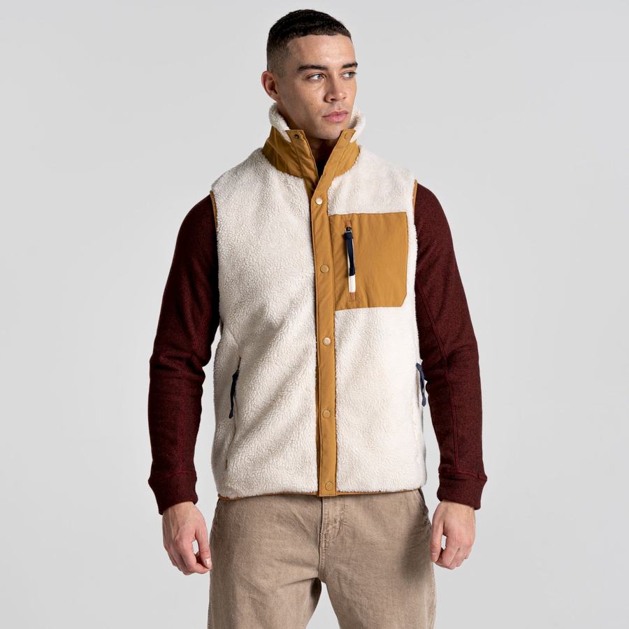 Craghoppers Mercer Vest Men's Gilets White | NSO5532XM