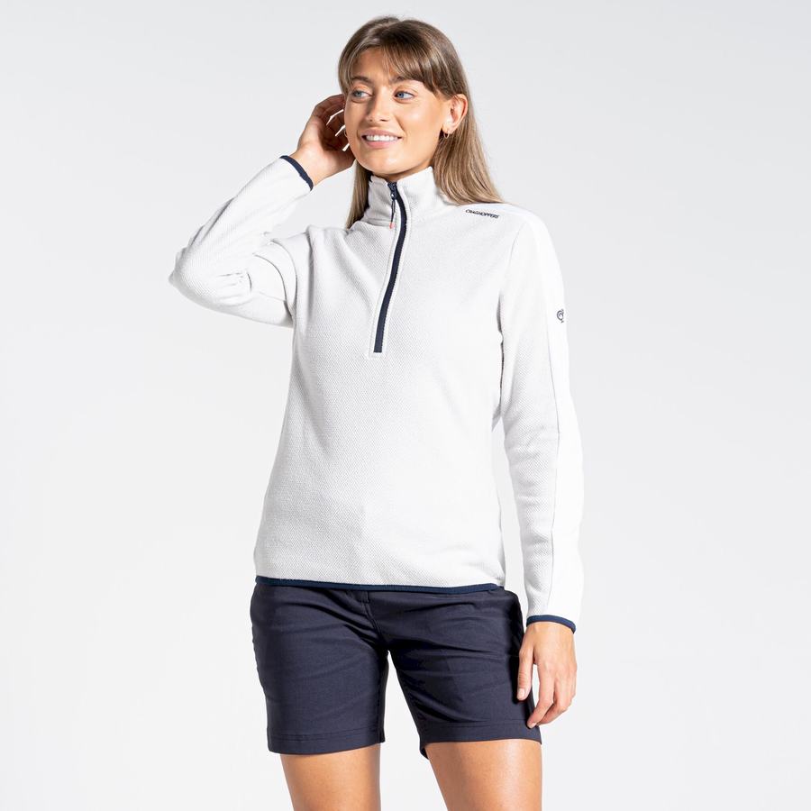 Craghoppers Minerva Half Zip Women's Sweaters Grey White | ITT4851BY