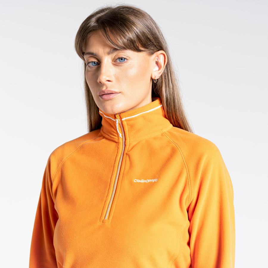 Craghoppers Miska Half Zip Women's Sweaters Orange | DIT1822YP