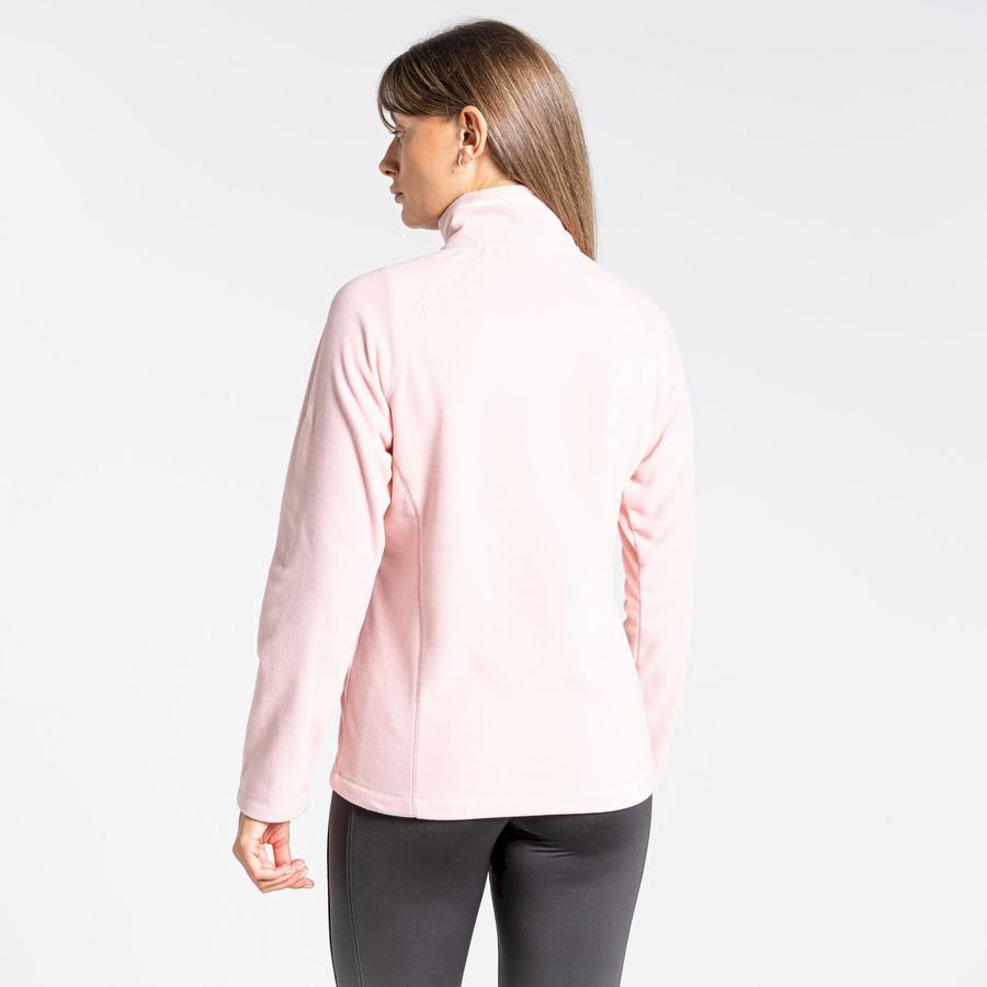 Craghoppers Miska Half Zip Women's Sweaters Pink | EPJ7895RP