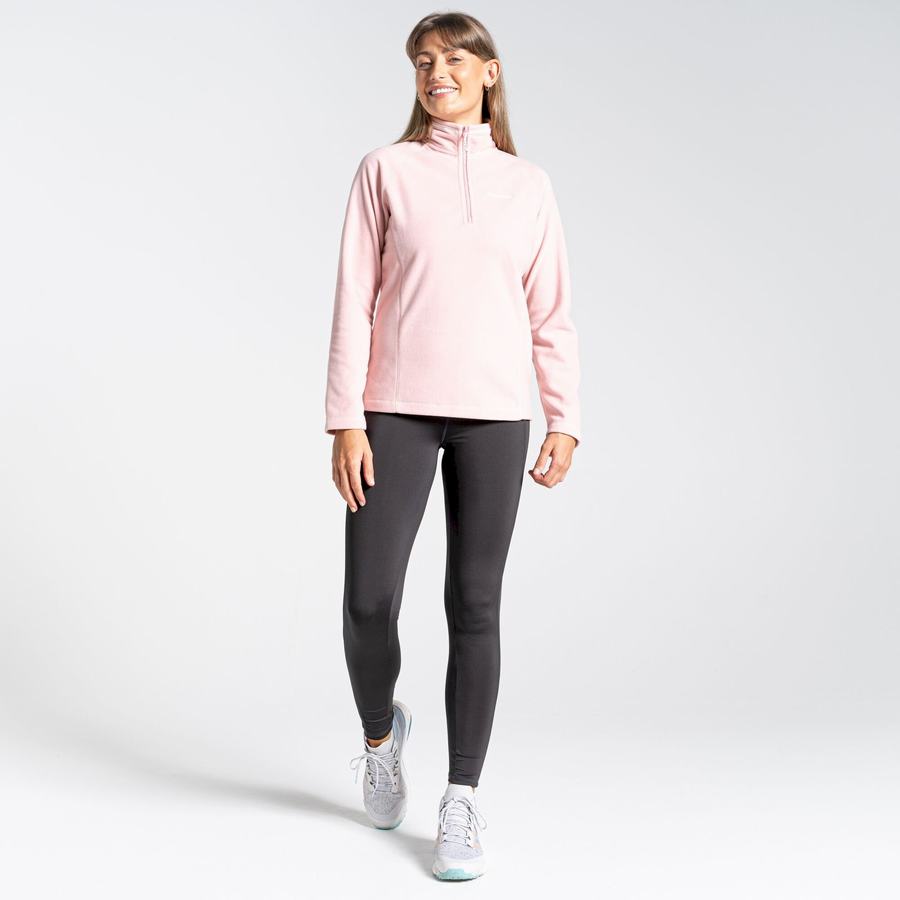 Craghoppers Miska Half Zip Women's Sweaters Pink | EPJ7895RP