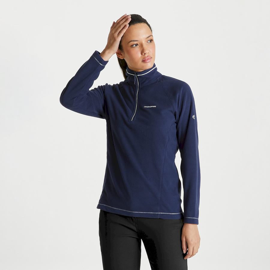 Craghoppers Miska Half Zip Women's Sweaters Blue Navy | JEI2355HI