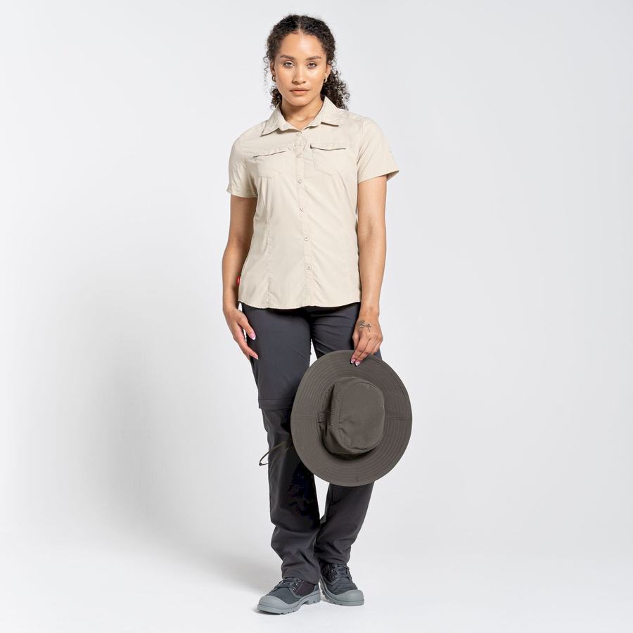 Craghoppers NosiLife Adventure II Short Sleeved Women's Shirts Brown | OXV1768QN