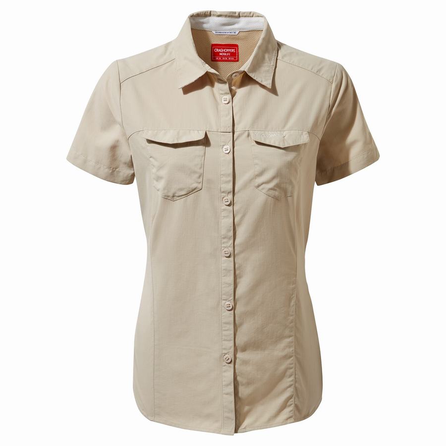 Craghoppers NosiLife Adventure II Short Sleeved Women's Shirts Brown | OXV1768QN