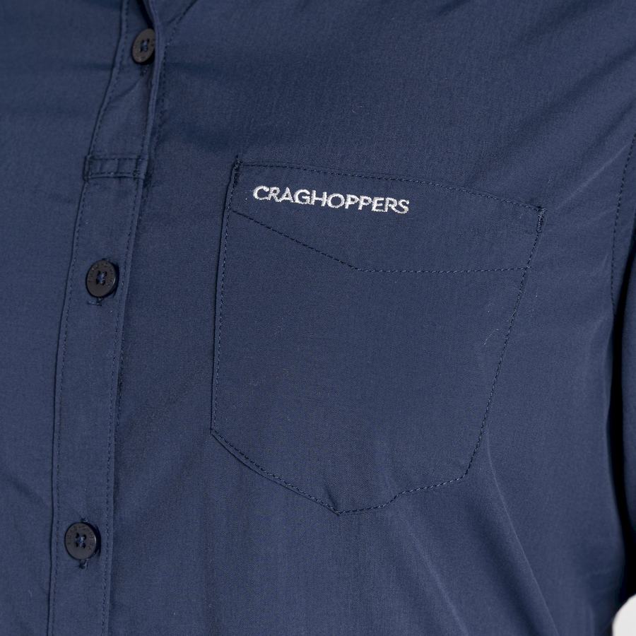 Craghoppers NosiLife Bardo Long Sleeved Women's Shirts Blue Navy | URX664WD