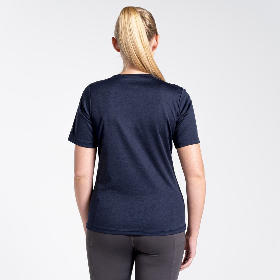 Craghoppers NosiLife Candella Short Sleeved Women's T-Shirts Blue Navy | QHJ3866FP