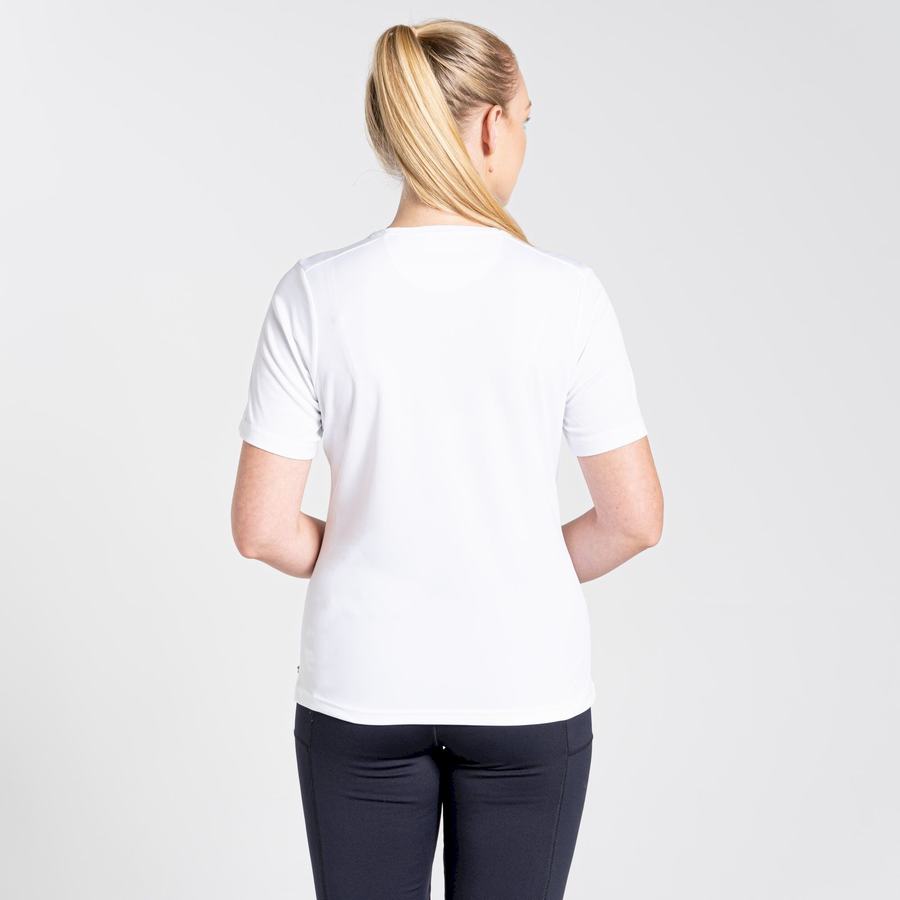 Craghoppers NosiLife Candella Short Sleeved Women's T-Shirts White | SIV2378GC