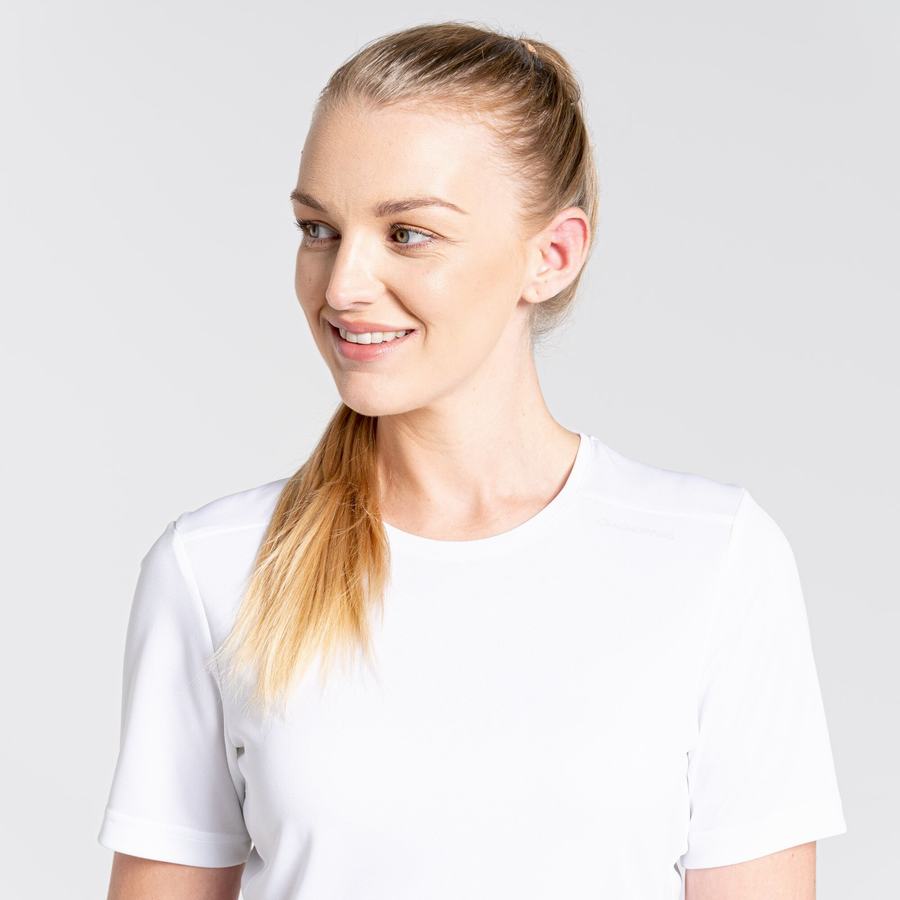 Craghoppers NosiLife Candella Short Sleeved Women's T-Shirts White | SIV2378GC