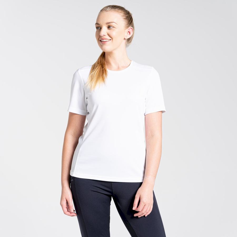 Craghoppers NosiLife Candella Short Sleeved Women's T-Shirts White | SIV2378GC