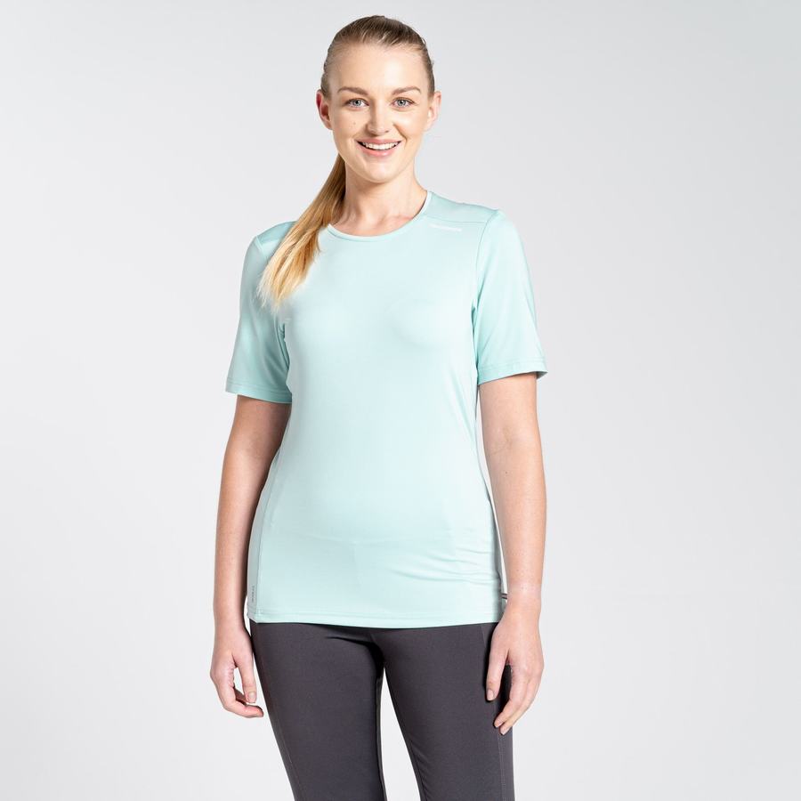 Craghoppers NosiLife Candella Short Sleeved Women's T-Shirts Green | XSY1678DU