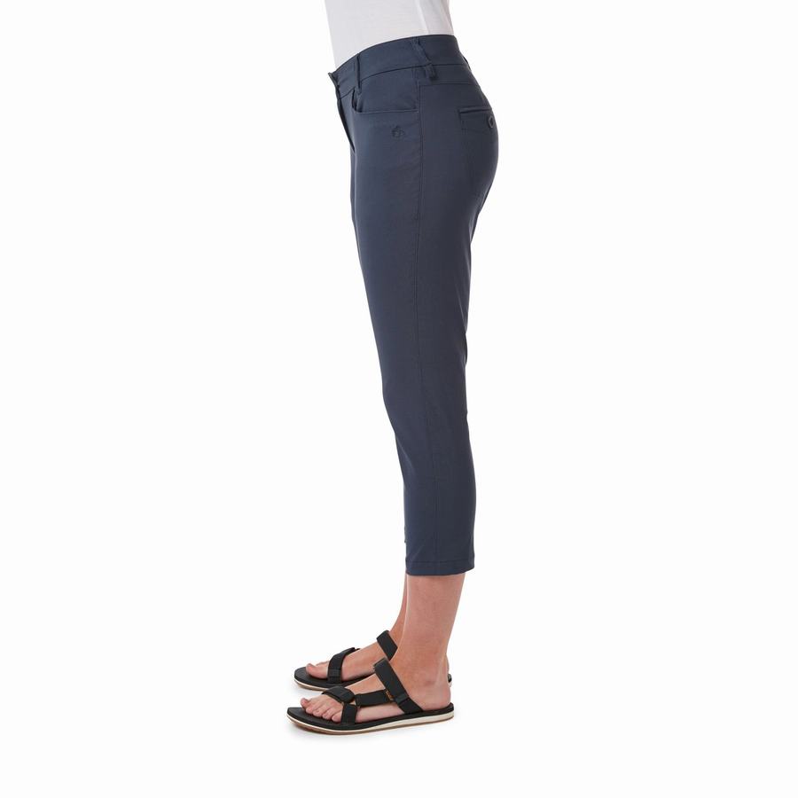 Craghoppers NosiLife Clara Crop Women's Shorts Navy | XJU6556RL