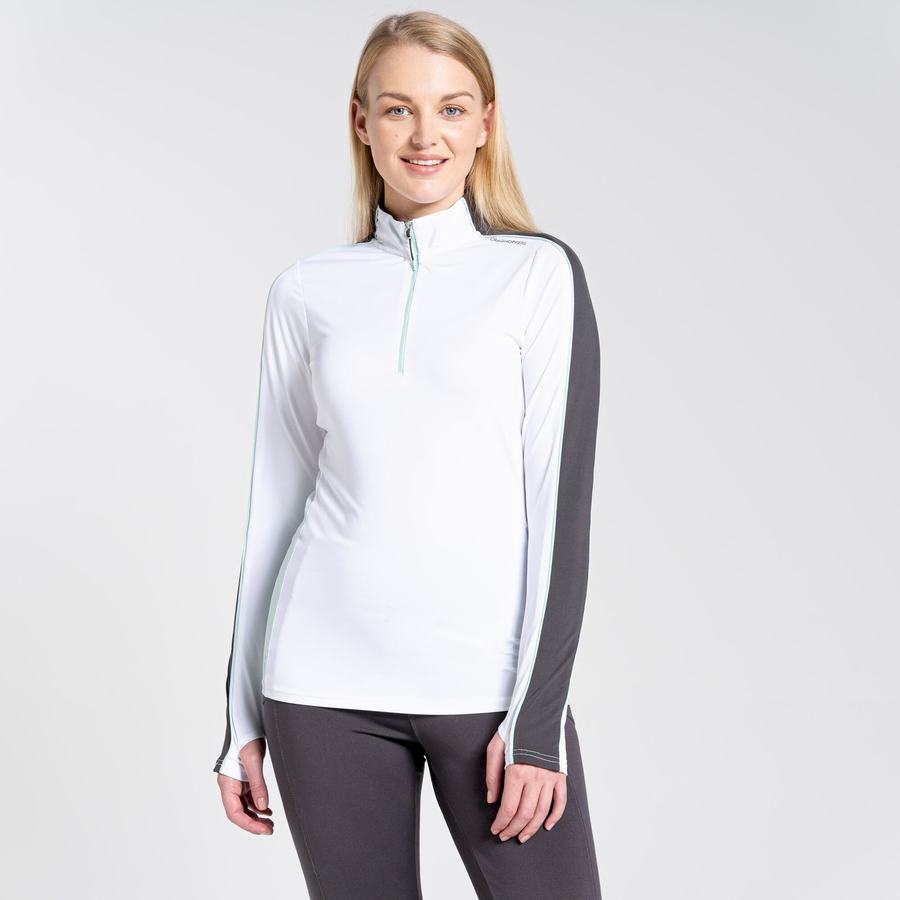 Craghoppers NosiLife Marcella Long Sleeved Women's T-Shirts White | UKE4895JT