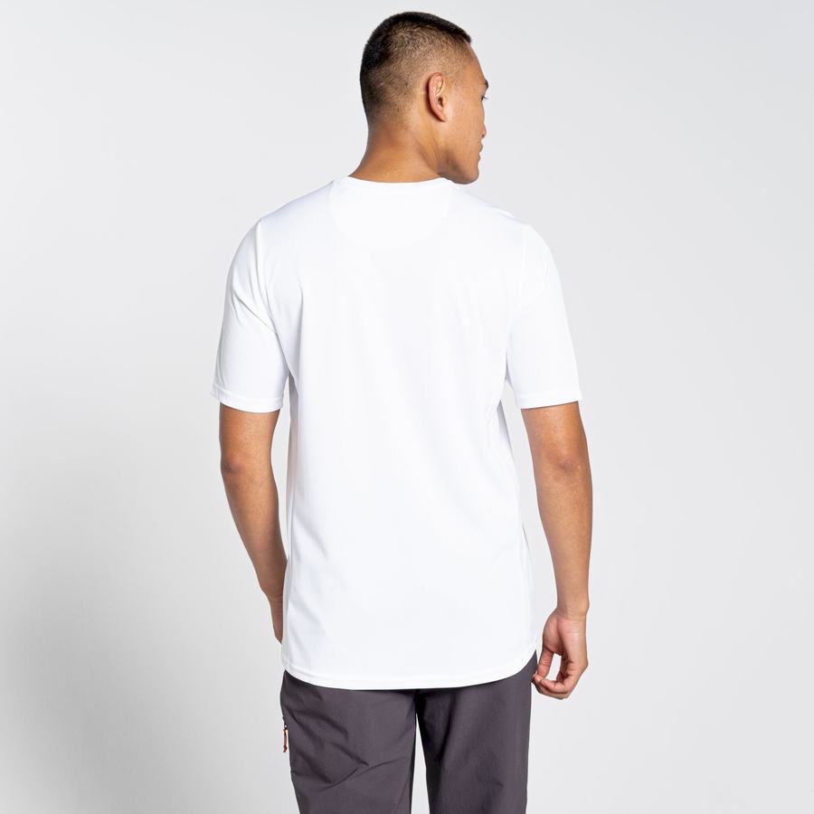 Craghoppers NosiLife Pro Active Short Sleeved Men's T-Shirts White | JCC7730OC