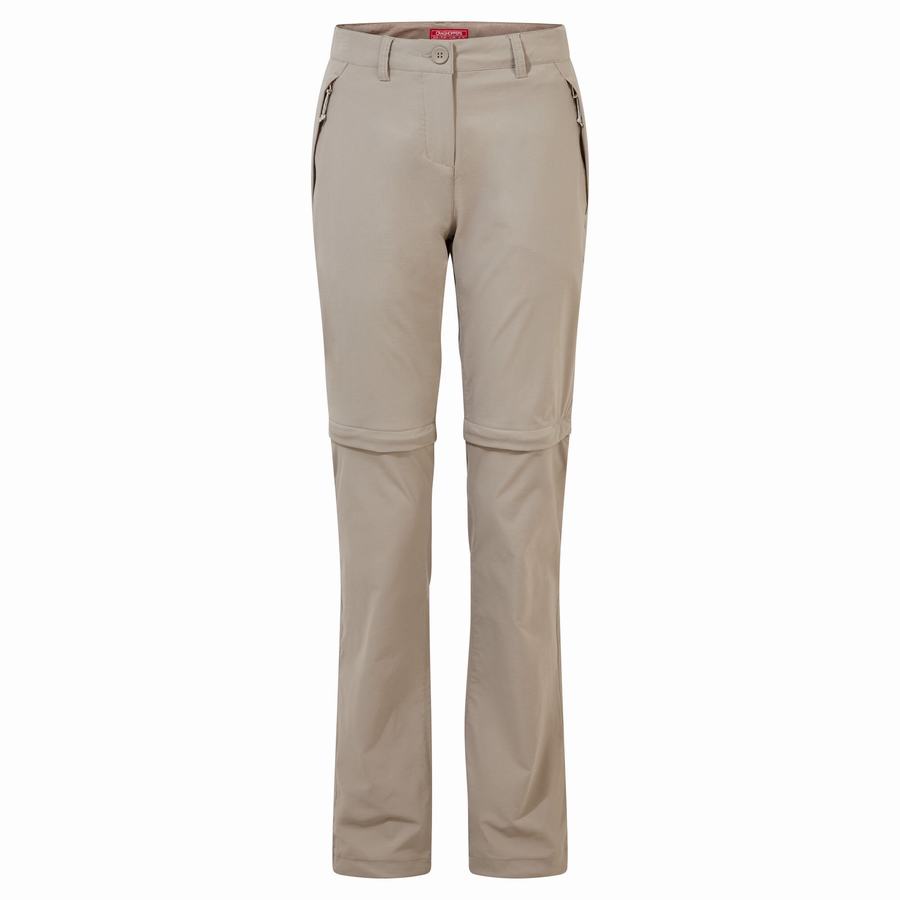 Craghoppers NosiLife Pro II Women's Trousers Light Brown | DAH7573AU