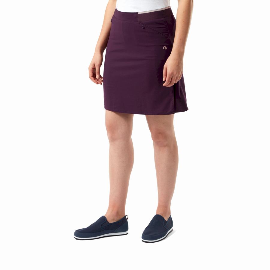 Craghoppers NosiLife Pro Skort Women\'s Shorts Purple | VRH3763RL