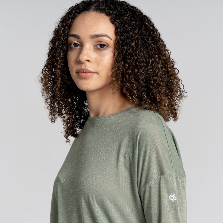 Craghoppers NosiLife Sami Long Sleeved Women's T-Shirts Olive | ROQ780PK