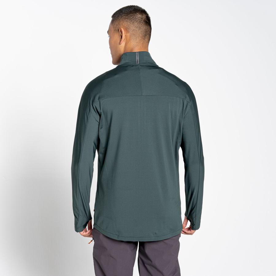 Craghoppers NosiLife Valens Half Zip Top Men's T-Shirts Green | JRS1657HT