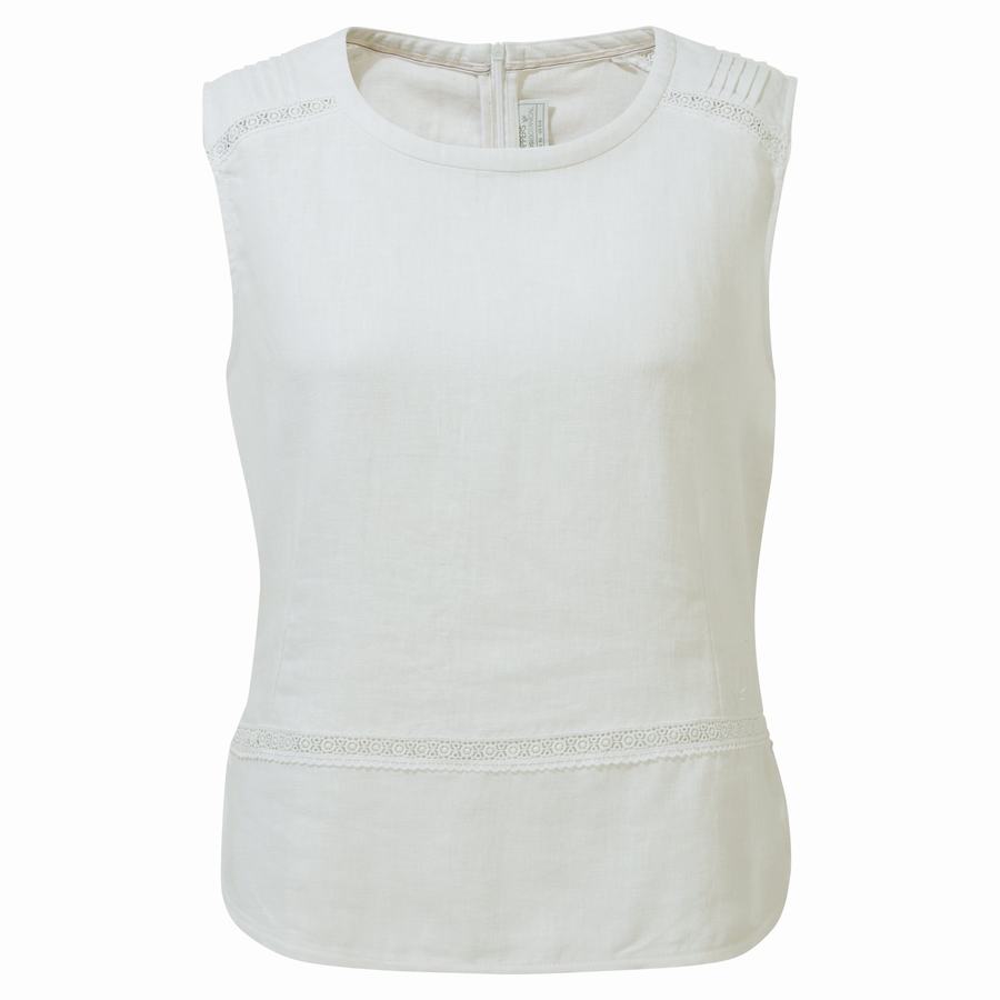 Craghoppers Nosibotanical Bonita Vest Women's T-Shirts White | BNW729KI