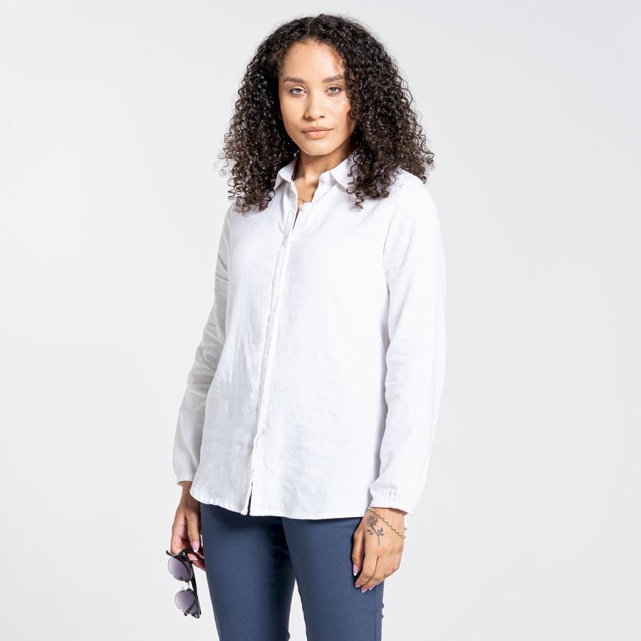 Craghoppers Nosibotanical Bralio Women's Shirts White | MQP4775XA