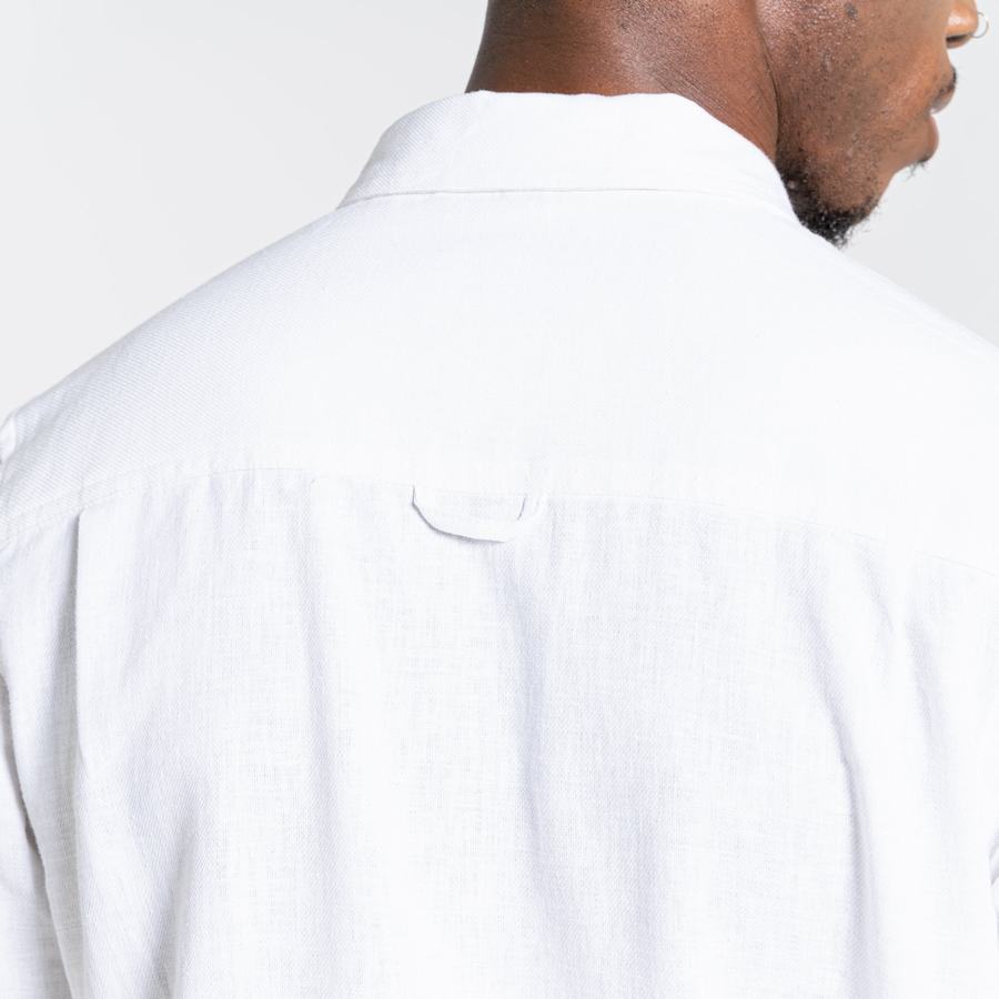 Craghoppers Nosibotanical Lagarto Long Sleeved Men's Shirts White | YQX498XR