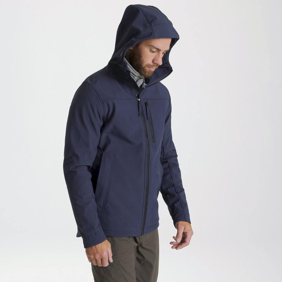 Craghoppers Oswin Insulated Hooded Men's Jackets Blue Navy | GUS1115MF