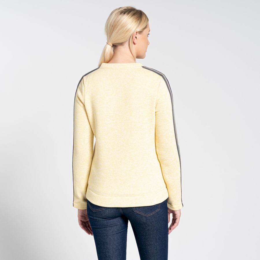 Craghoppers Pinalla Crew Neck Women's Sweatshirts Yellow | CUD228UC