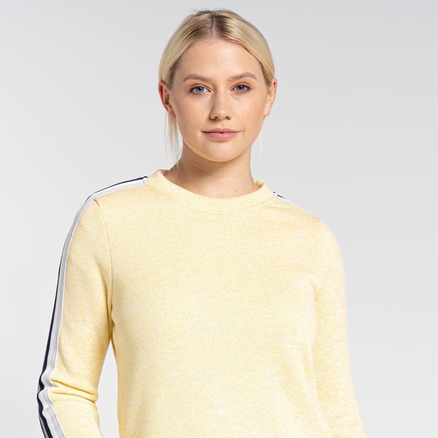 Craghoppers Pinalla Crew Neck Women's Sweatshirts Yellow | CUD228UC