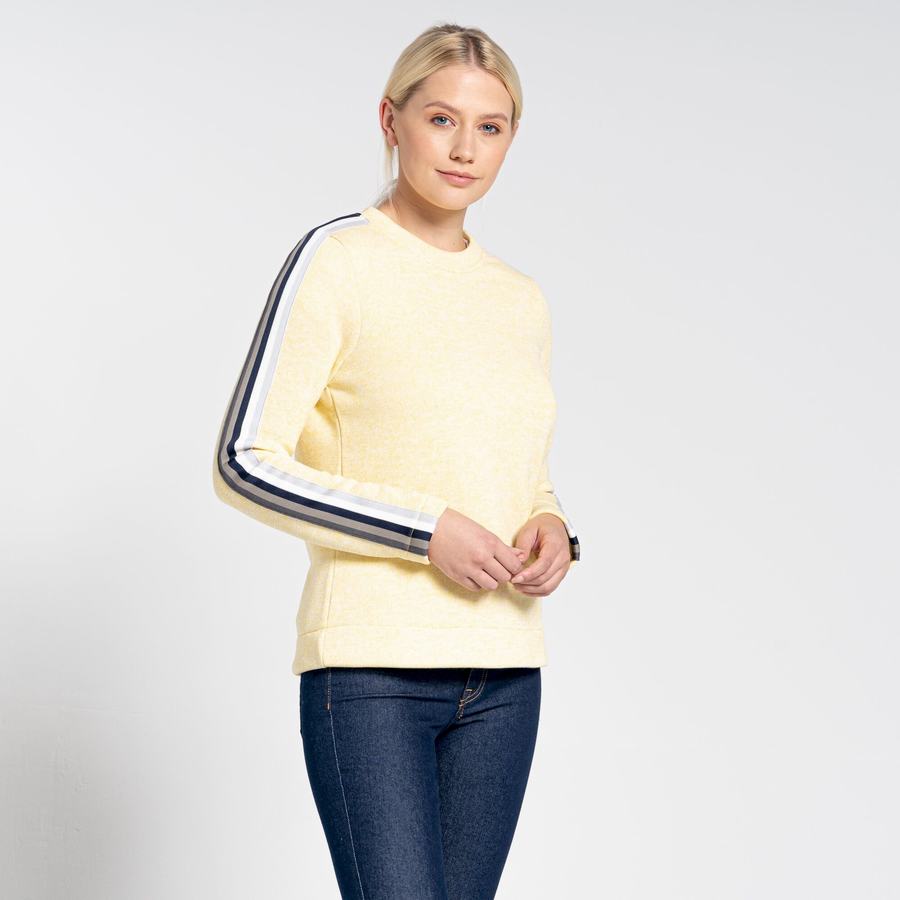 Craghoppers Pinalla Crew Neck Women's Sweatshirts Yellow | CUD228UC