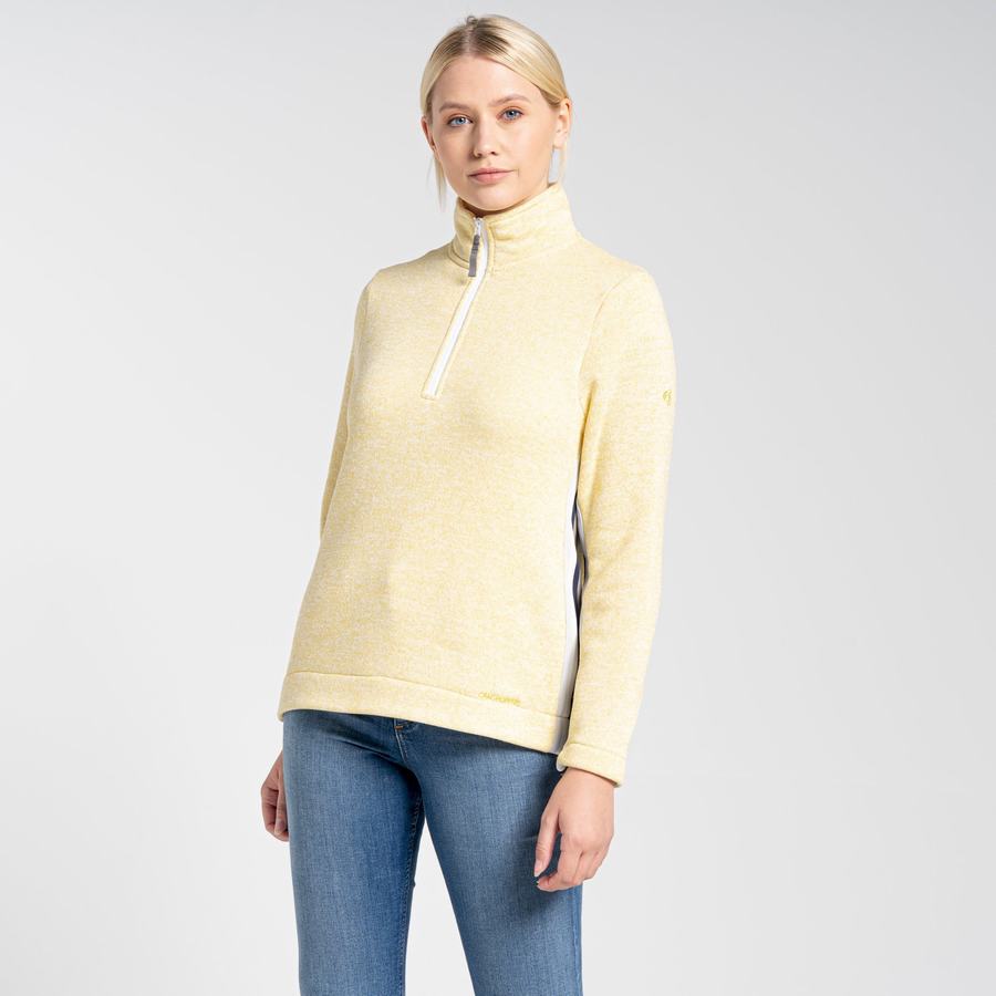 Craghoppers Pinalla Half Zip Women's Sweaters Yellow | BAE755JY