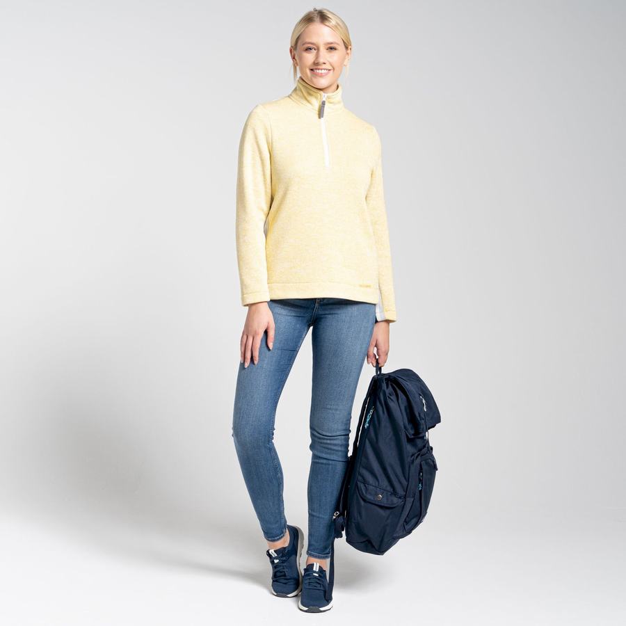 Craghoppers Pinalla Half Zip Women's Sweaters Yellow | BAE755JY