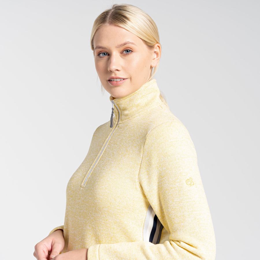 Craghoppers Pinalla Half Zip Women's Sweaters Yellow | BAE755JY