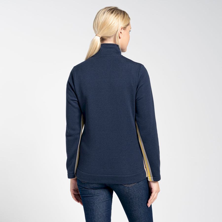 Craghoppers Pinalla Half Zip Women's Sweaters Blue Navy | BKP6674UA