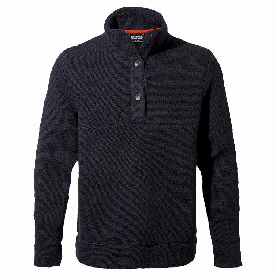 Craghoppers Ramsay Overhead Pullover Men's Sweaters Navy Blue | LOR6637DT