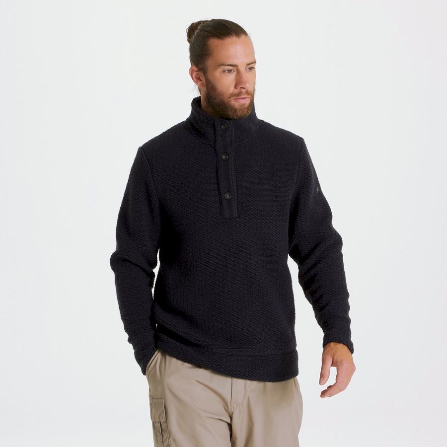 Craghoppers Ramsay Overhead Pullover Men's Sweaters Navy Blue | LOR6637DT