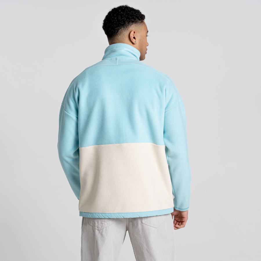 Craghoppers Spindle Half Zip Men's Sweaters Light Turquoise | IAM1767QC