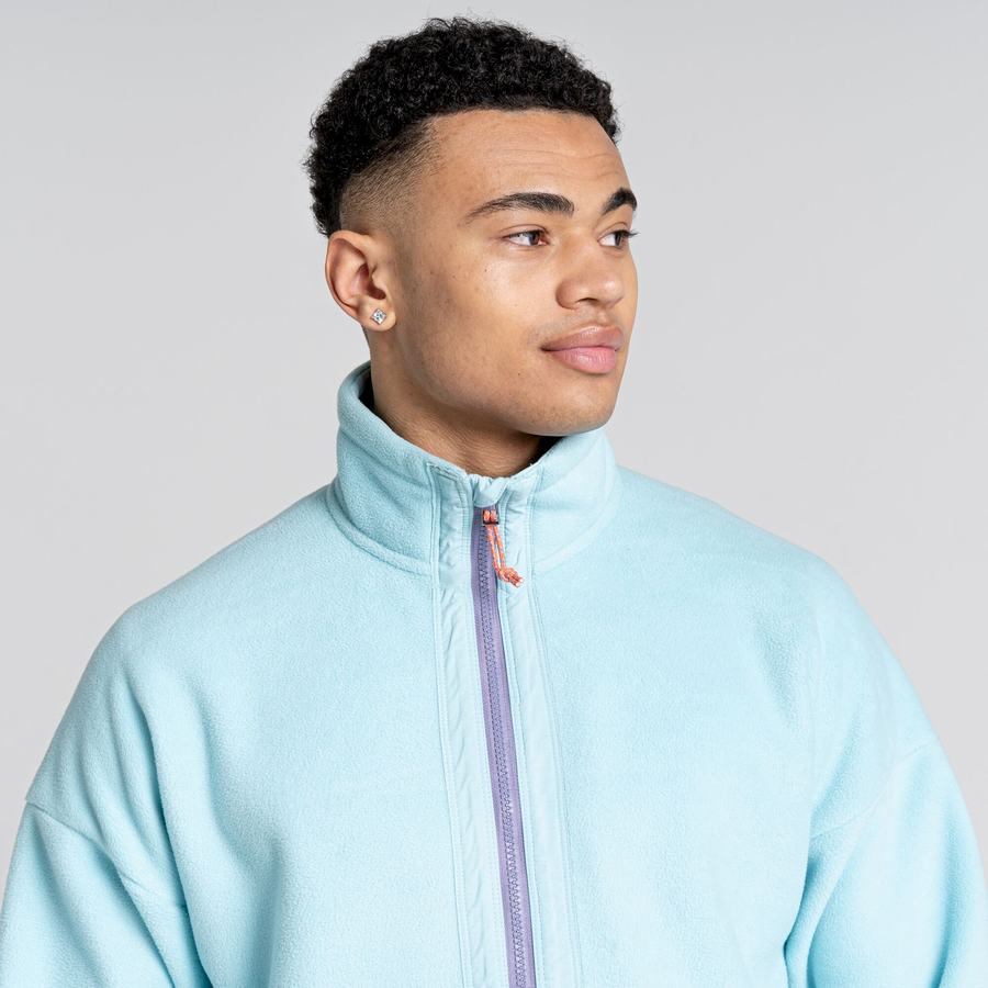 Craghoppers Spindle Half Zip Men's Sweaters Light Turquoise | IAM1767QC