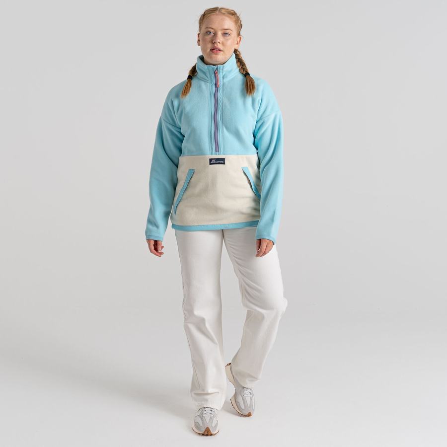 Craghoppers Spindle Half Zip Women's Sweaters Light Turquoise | CGB9928EN